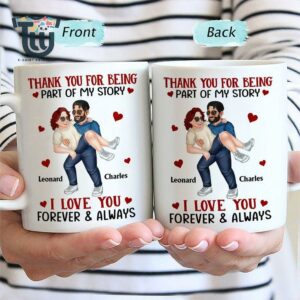 Wander Prints Personalized Thank You For Being Part Of My Story Gift For Couples, Husband, Wife, Boyfriend, Girlfriend Personalized Mug