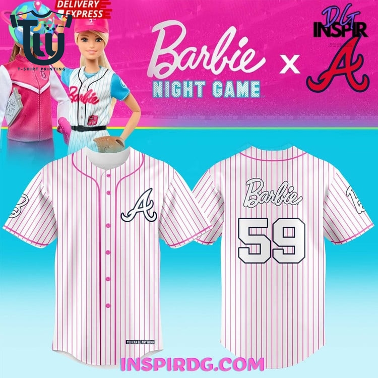 Atlanta Braves X Barbie Night Game 2024 Custom Jersey