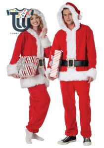 Adult Santa's Red Jumpsuit Costume