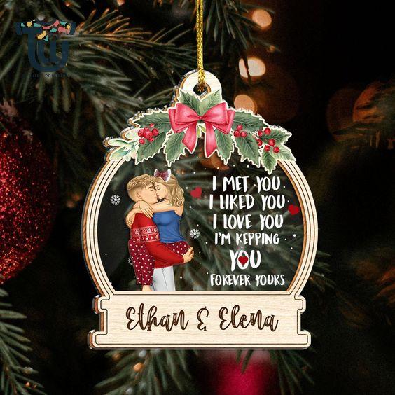 I Met You I Liked You I Love You Couple Ornament, First Christmas Married Ornament, Personalized Christmas Wedding Gift, Newlywed Ornament