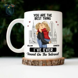 Kissing Couple Best Thing Found On The Internet Gift For Couples Personalized Mug White 11oz