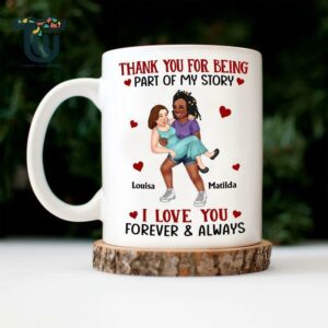 Wander Prints Personalized Thank You For Being Part Of My Story Gift For Couples, Husband, Wife, Boyfriend, Girlfriend Personalized Mug